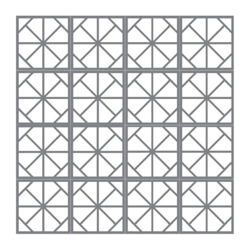 ผนังตกแต่ง เอสซีจี รุ่นเฟรทเวิร์ค ลาย Octagon-1 สีรองพื้น ขนาด 100x100x0.8 ซม.