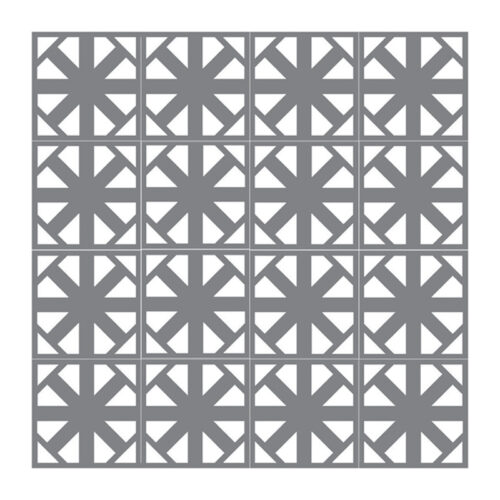 ผนังตกแต่ง เอสซีจี รุ่นเฟรทเวิร์ค ลาย Octagon-3 สีรองพื้น ขนาด 100x100x0.8 ซม.