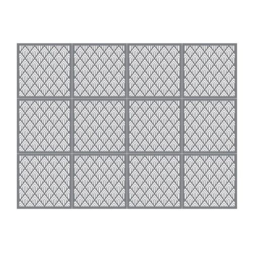 ผนังตกแต่ง เอสซีจี รุ่นเฟรทเวิร์ค ลาย Roy Thai สีรองพื้น ขนาด 100x100x0.8 ซม.