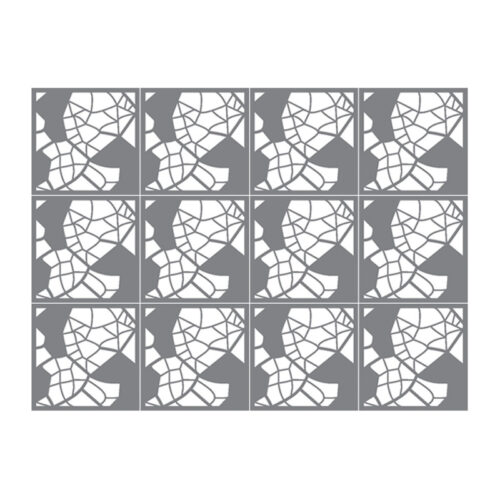 ผนังตกแต่ง เอสซีจี รุ่นเฟรทเวิร์ค ลาย Skeleton-3 สีรองพื้น ขนาด 100x100x0.8 ซม.